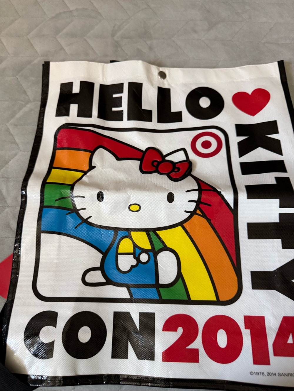 Hello Kitty Con 2014 Rainbow Graphic Tote 40th Anniversary Bag